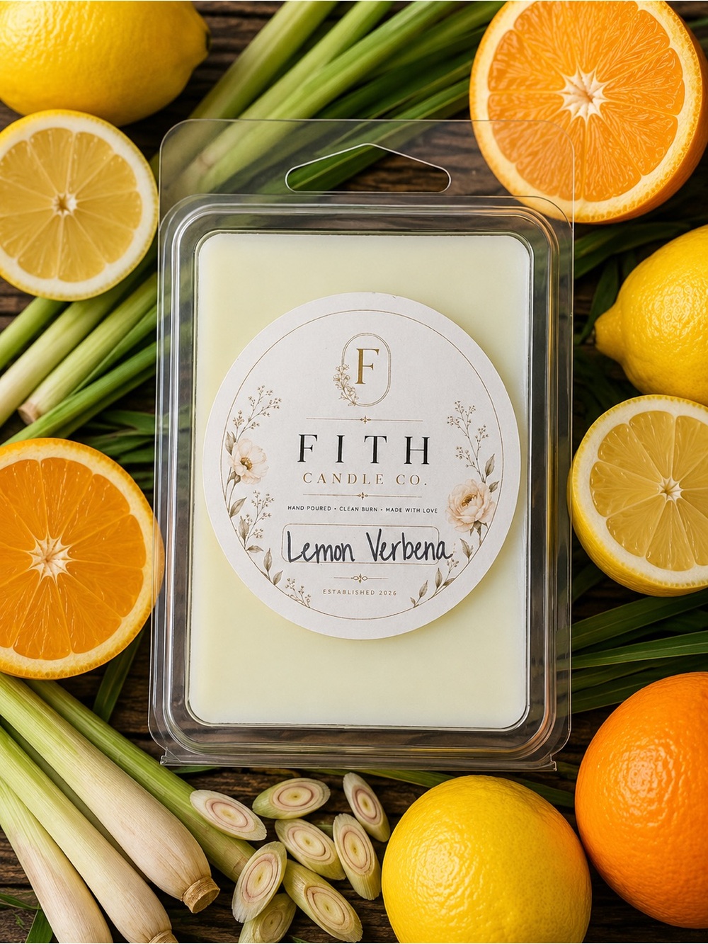 Lemon Verbena Organic Soy Artisan wax melts